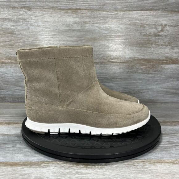 Cole Haan Women's Zerogrand Waterproof Suede Taupe Ankle Boots Size 6 - Picture 3 of 9